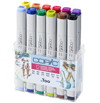 Copic Classic 12 Summer набор маркеров в кейсе, летние цвета
